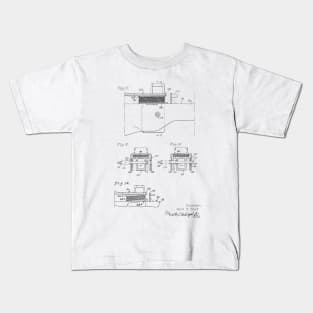 Dampened Lateral Motion Freight Car Truck Bolster Vintage Patent Hand Drawing Kids T-Shirt